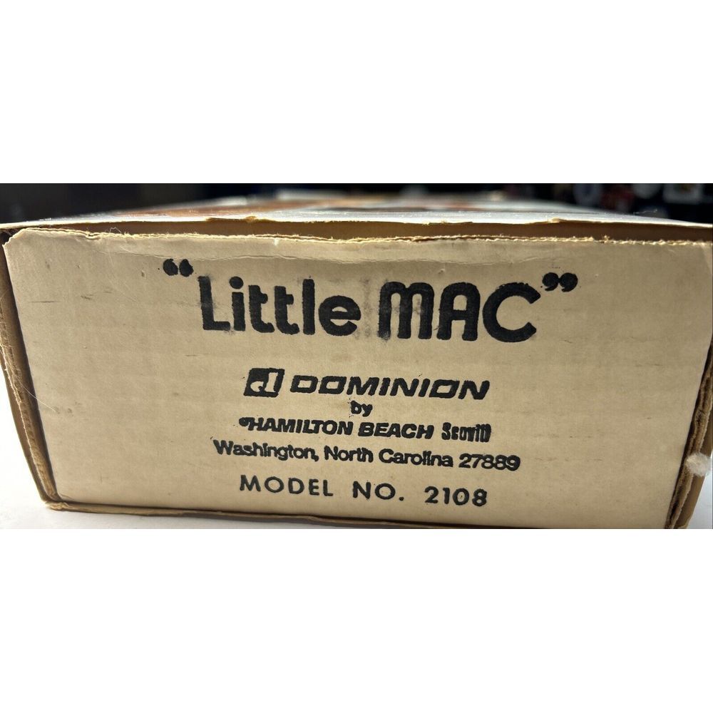 Vintage Hamilton Beach Little Mac‎ 60 Second Burger Machine Joe Namath Vintage - Picture 2 of 4